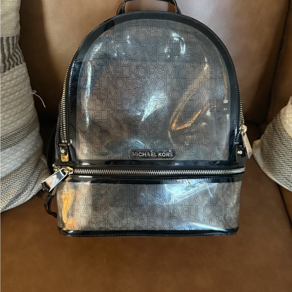 Michael Kors Transparent Black Backpack